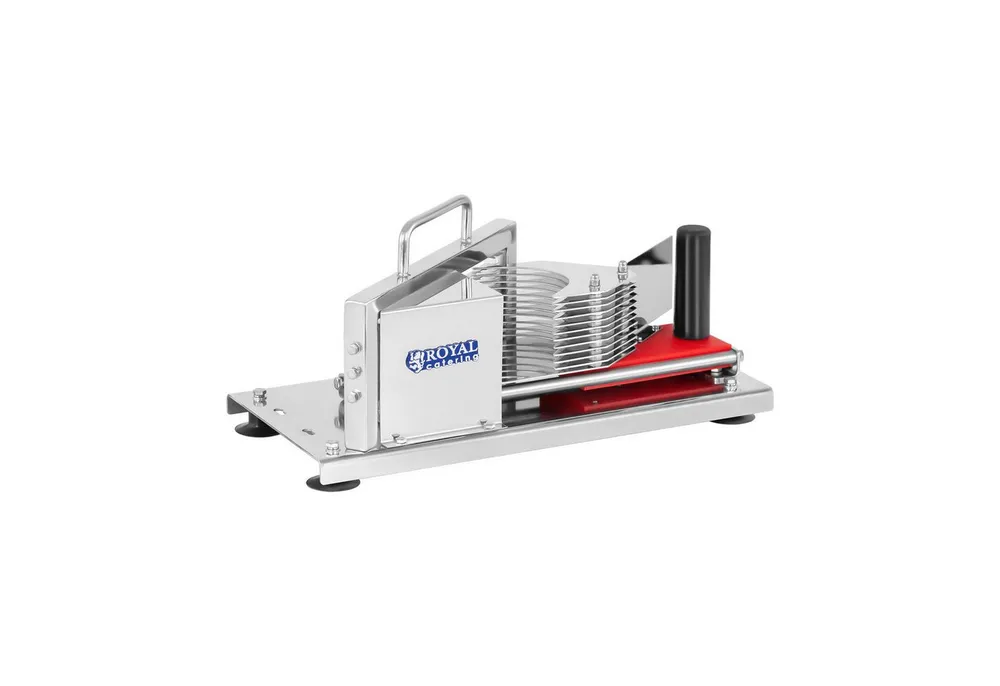 Royal Catering Gemüseschneider Tomatenschneider Edelstahl 10 Klingen 5,5 mm Gemüseteiler Gastro Profi