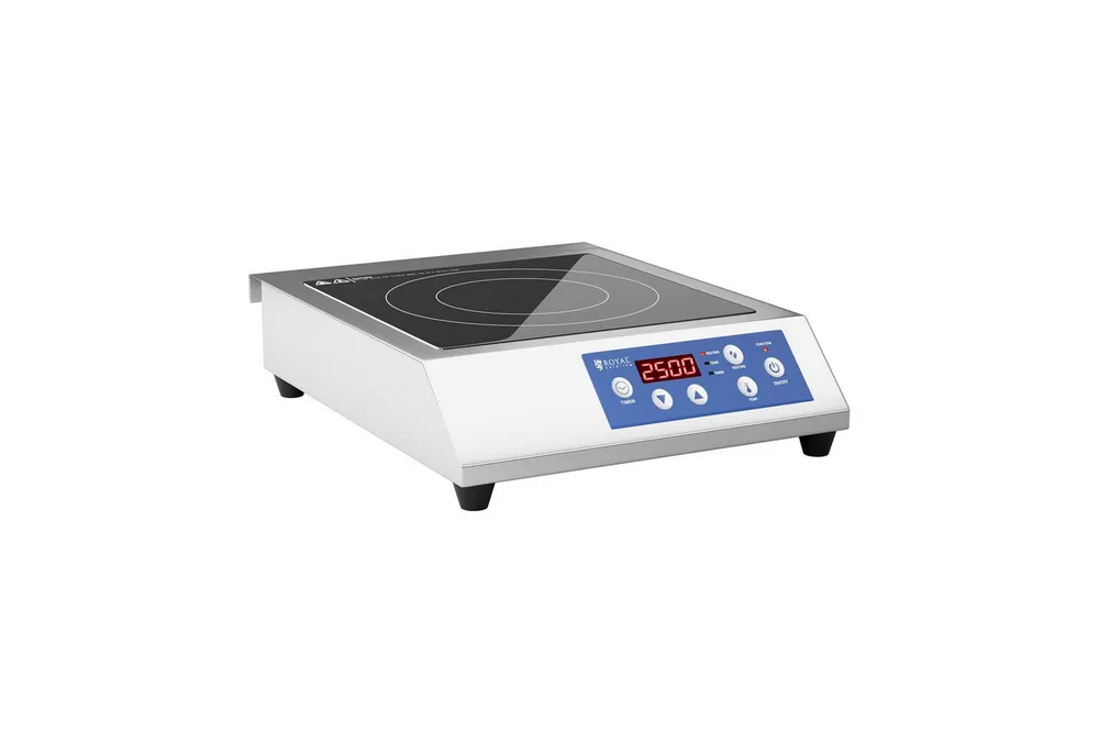 Royal Catering Induktions-Kochfeld RCIK-3500CG, Induktionsplatte Kochfeld 25 cm Induktionskochplatte Induktionskocher
