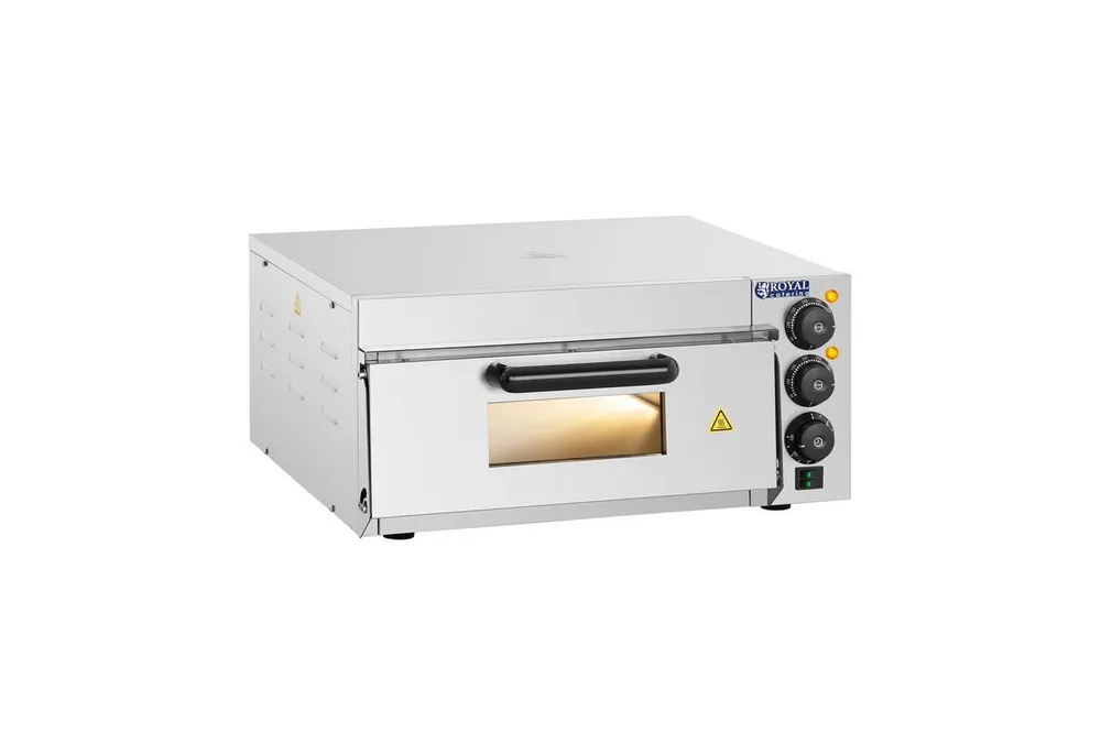 Royal Catering Pizzaofen Pizza Backofen 2000 W Ø 40 cm Pizzabackofen Schamottstein 230 V 350 °C
