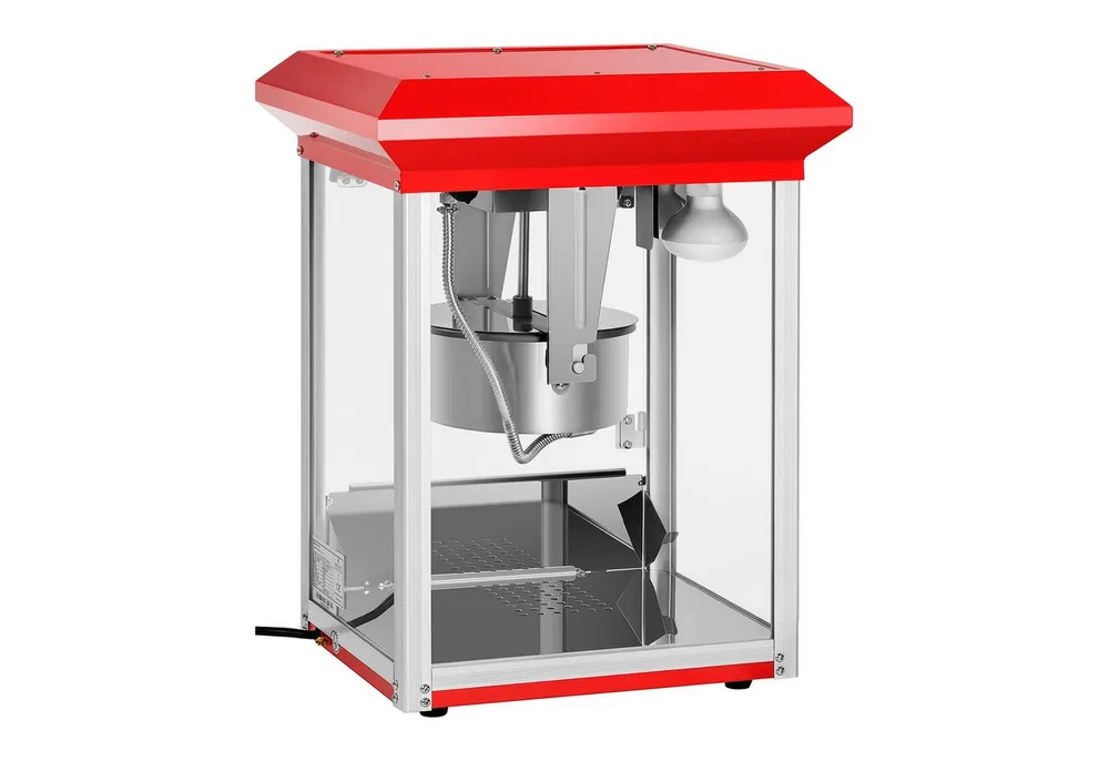 Royal Catering Popcornmaschine Popcornmaker 1300 W 5 kg/h rot Popcornautomat Teflonbeschichtung