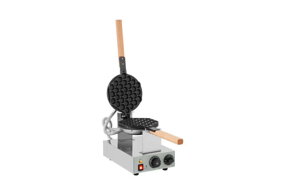 Royal Catering Waffeleisen Bubble Waffel 1415 W 50 - 250 °C Timer 0 - 5 min rotierbar Teflon, 1415 W