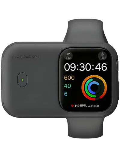 RUHE Powerbank für Apple Watch Smartwatch Powerbank Powerbank Externer Akku 1200 mAh (5V V), Klein, Induktives laden, Tragbar, Kabellos, Leicht, Magsafe