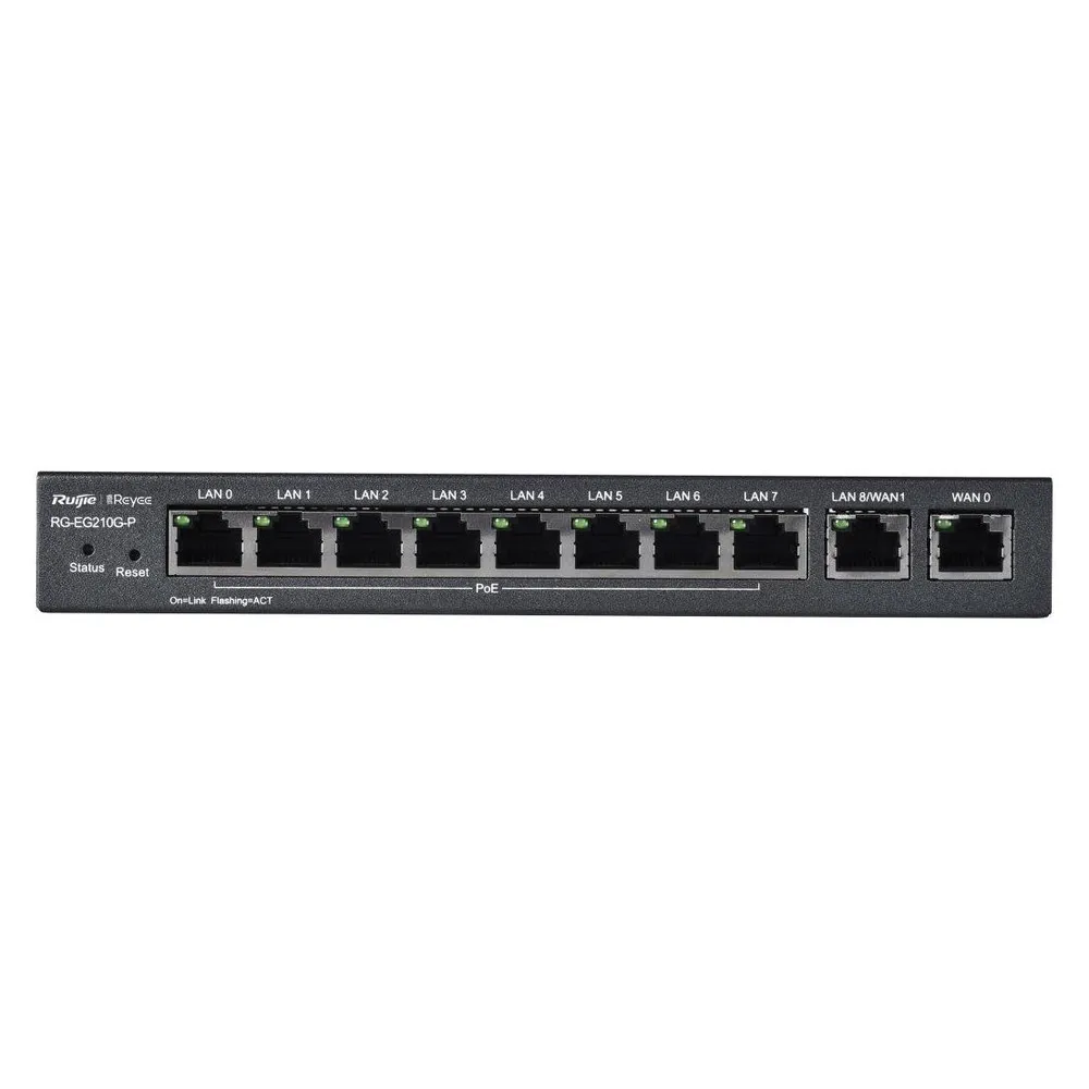 Router Ruijie RG-EG210G-P 10 Ports 8x GbE PoE+ 2 GbE Cloud