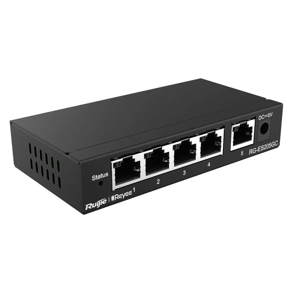 Ruijie Networks RG-ES205GC Netzwerk-Switch Managed L2 Gigabit Ethernet (10/100/1000) Schwarz
