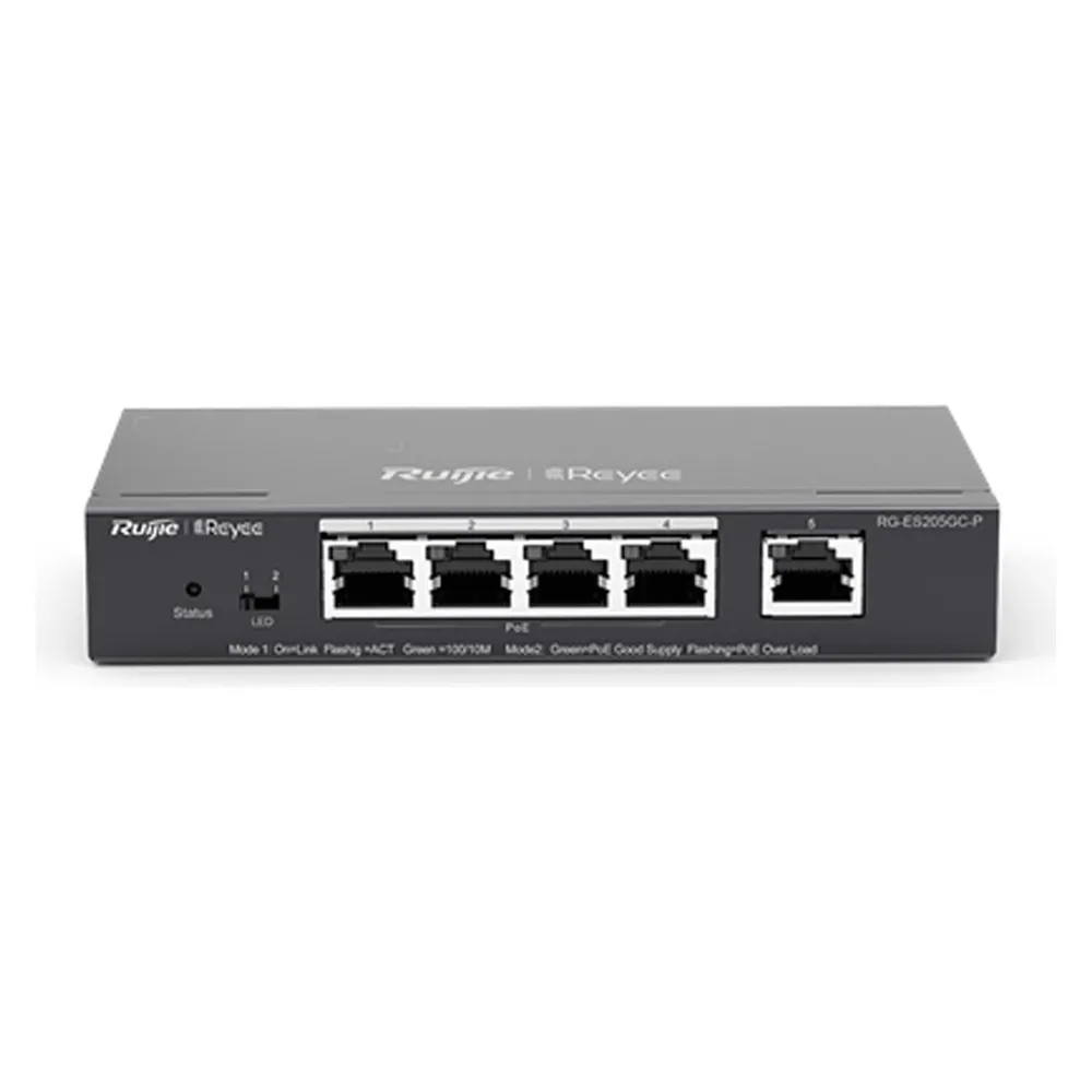 Ruijie Networks RG-ES205GC-P Netzwerk-Switch Managed L2 Gigabit Ethernet (10/100/1000) Power over Ethernet