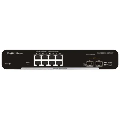 Ruijie Networks RG-NBS3100-8GT2SFP Netzwerk-Switch Managed L2 Gigabit Ethernet (10/100/1000) Schwarz