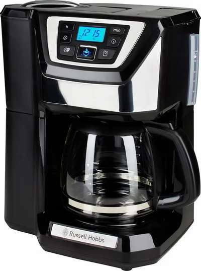 RUSSELL HOBBS Kaffeemaschine mit Mahlwerk Victory Grind & Brew 22000-56, 1,5l Kaffeekanne, Permanentfilter, 1,5l Kaffeekanne, 1 bis 12 Tassen, Permanentfilter, Digital Timer
