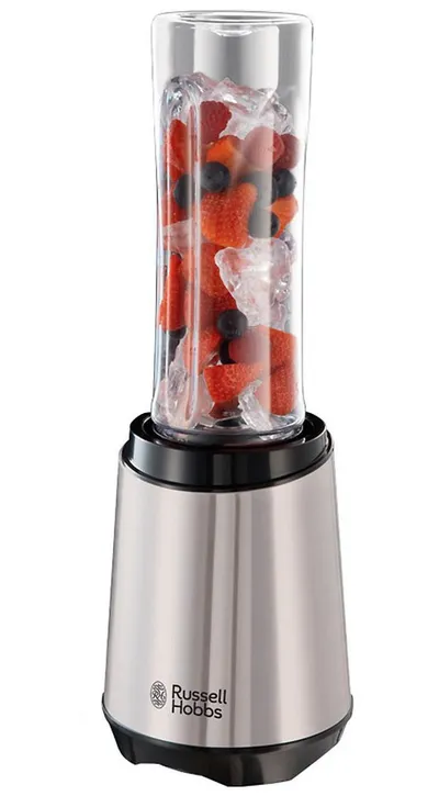 RUSSELL HOBBS Smoothie-Maker Mix & Go Smoothie Maker 23472-56, 300 W, 600 ml Mixbehälter, spülmaschinenf., Edelst., Power Motor 23.500 U/min