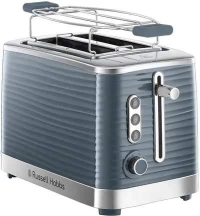 RUSSELL HOBBS Toaster Inspire 24373-56 Grau, 2 Schlitze, 1050 W, mit hochwertiger Hochglanz-Struktur, extra breite Toastschlitze
