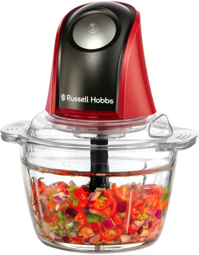 RUSSELL HOBBS Zerkleinerer Desire 27130-56, 1L Glasbehälter mit Anti-Rutsch-Boden, 350 W, spülmaschinengeeignetes Edelstahl Messer