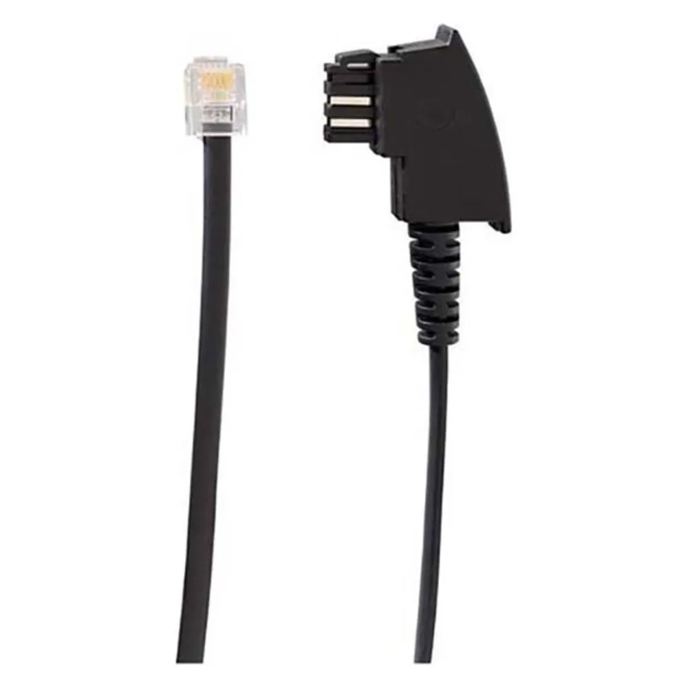 Rutenbeck 22510010 0.5m Schwarz Telefonkabel