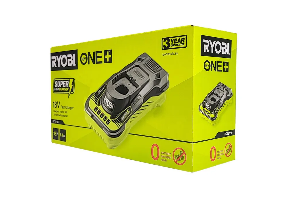 RYOBI Ryobi RC18150 18 V ONE+™ Schnellladegerät 5,0 A für Li-Ion-Akkus Akku-Ladestation (1-tlg)