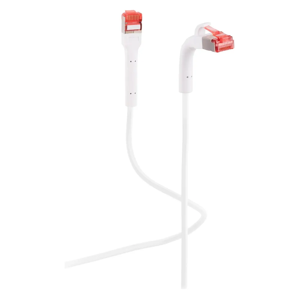 S-Conn Flexline Patchkabel U/FTP Cat. 6A mit biegbaren Stecker weiss 7,5m