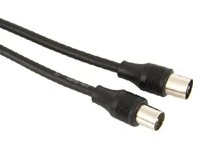 S-IMPULS Antennenanschlusskabel, gerade, 7,5 m, schwarz, 75dB