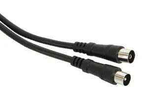 S-IMPULS Antennenanschlusskabel, gerade, 1,5 m, schwarz, 75dB