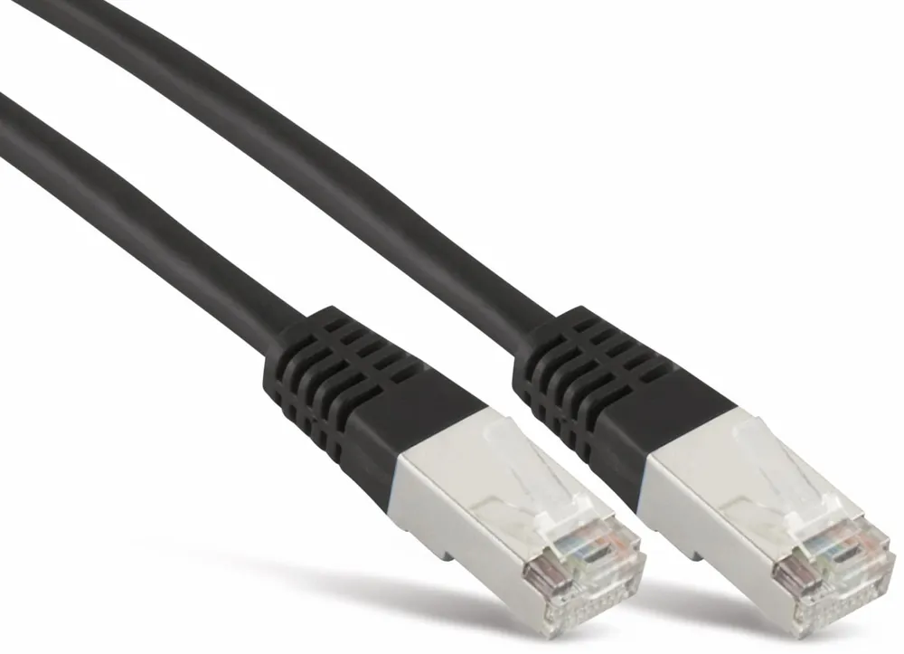 S-IMPULS CAT.6 Patchkabel, 1 m, schwarz, S-FTP, PIMF