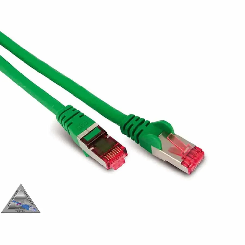 S-IMPULS CAT.6a Patchkabel, halogenfrei, GHMT zertifiziert, 0,25 m, grün