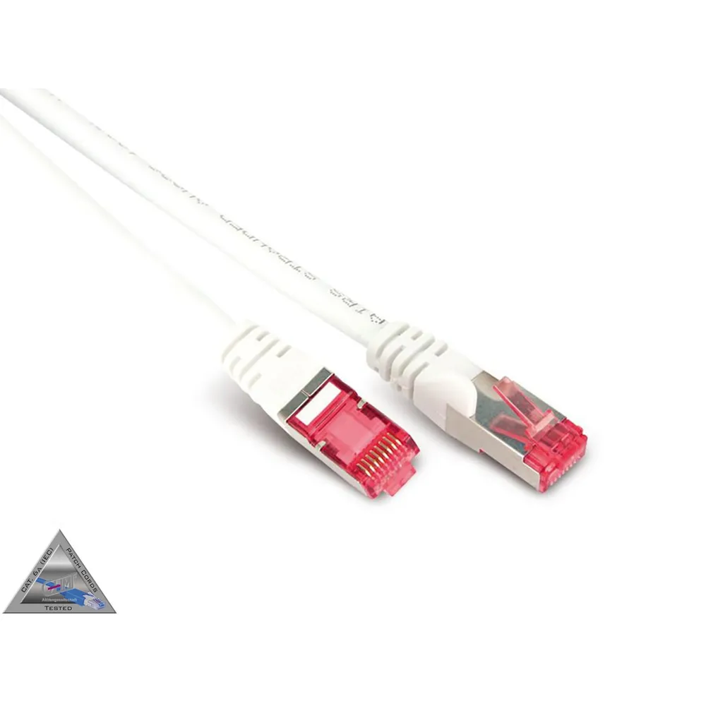 S-IMPULS CAT.6a Patchkabel, halogenfrei, GHMT zertifiziert, 0,25 m, weiß
