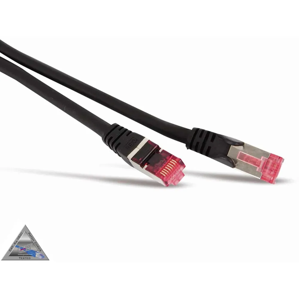 S-IMPULS CAT.6a Patchkabel, halogenfrei, GHMT zertifiziert, 5 m, schwarz