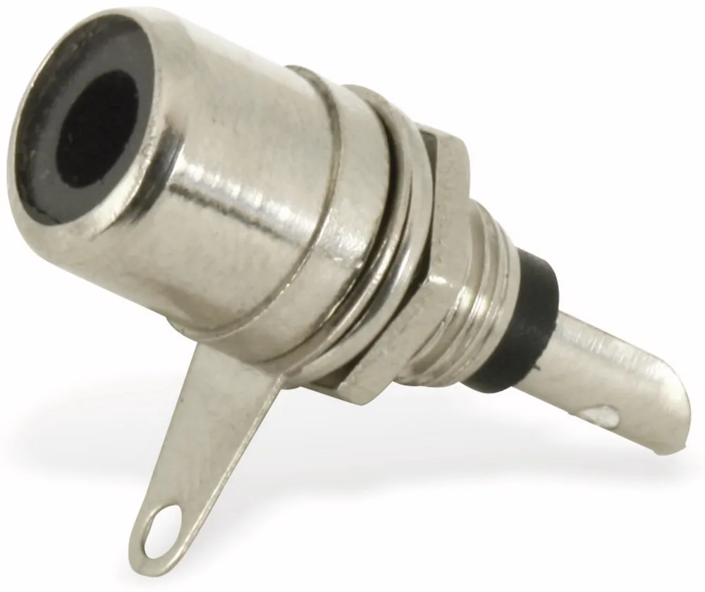 S-IMPULS Cinch-Einbaubuchse, schwarz, 6 mm
