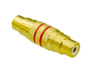 S-IMPULS Cinchadapter, Kupplung/Kupplung, 1-fach, rot