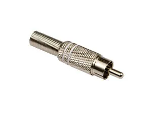 S-IMPULS Cinchstecker, Metall, weiß, mit Knickschutz