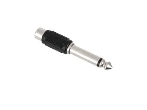 S-IMPULS Klinkenadapter, Stecker 6,3 mm mono / Cinchkupplung, schwarz