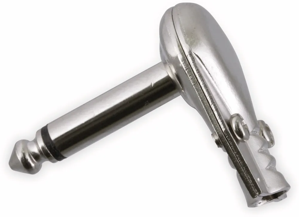 S-IMPULS Klinkenstecker, 6,3 mm, mono, Metall, 90°