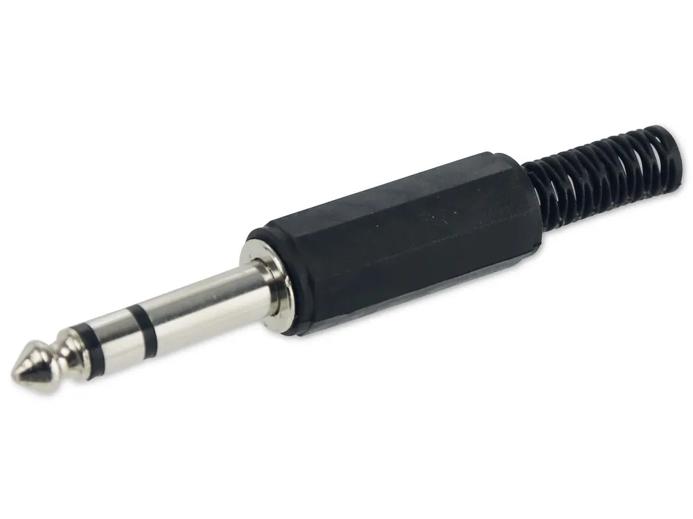 S-IMPULS Klinkenstecker, 6,3 mm, stereo, Kunststoff
