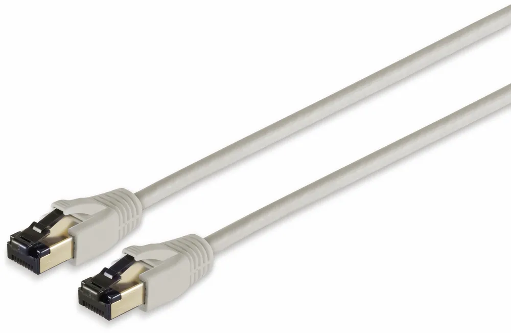 S-IMPULS Patchkabel CAT 8.1, F/FTP, LSZH, grau, 1,5 m