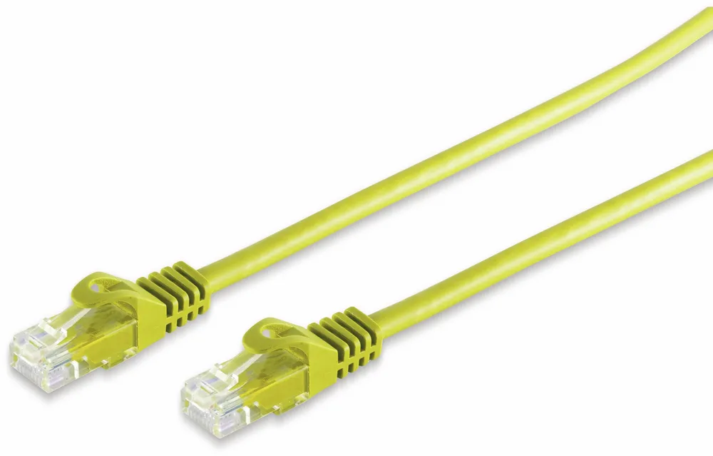 S-IMPULS RJ45 Patchkabel CAT 7 Rohkabel U/UTP, gelb, 10 m