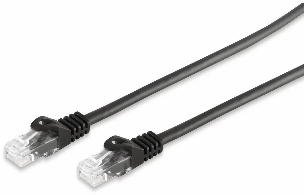 S-IMPULS RJ45 Patchkabel CAT 7 Rohkabel U/UTP, schwarz, 5 m