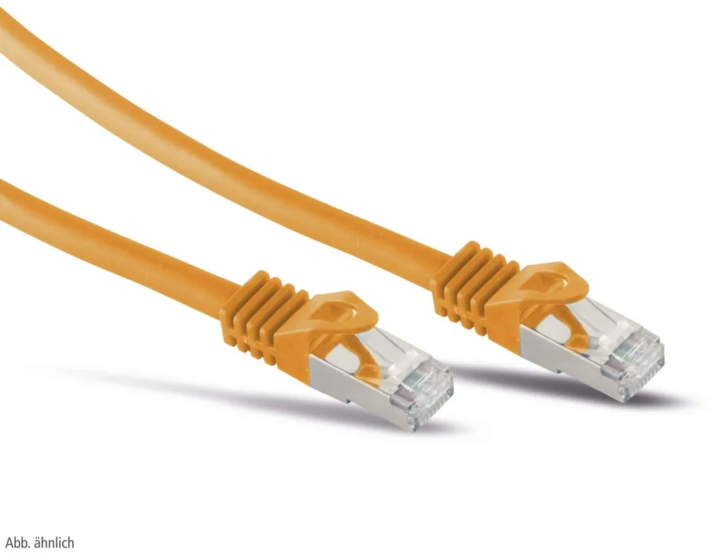 S-IMPULS RJ45 Patchkabel S/FTP (PIMF), m. CAT.7 Rohkabel, 0,25 m, orange