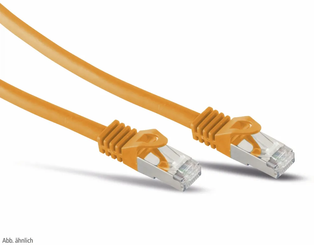 S-IMPULS RJ45 Patchkabel S/FTP (PIMF), m. CAT.7 Rohkabel, 15 m, orange