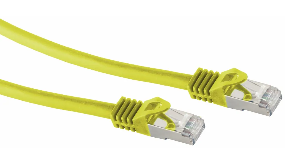S-IMPULS RJ45 Patchkabel S/FTP (PIMF), m. CAT.7 Rohkabel, 20 m, gelb