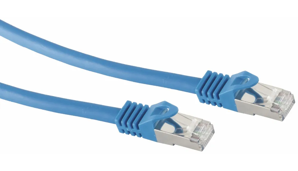 S-IMPULS RJ45 Patchkabel S/FTP (PIMF), m. CAT.7 Rohkabel, 3 m, blau