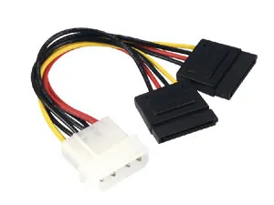 S-IMPULS SATA-Stromversorgungsadapter, 5,25"-Stecker auf 2x SATA-Stecker