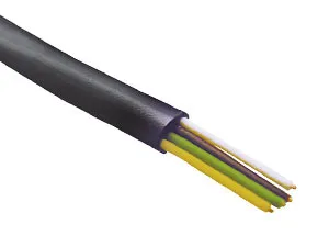 S-IMPULS Telefon-Flachkabel, schwarz, 100 m