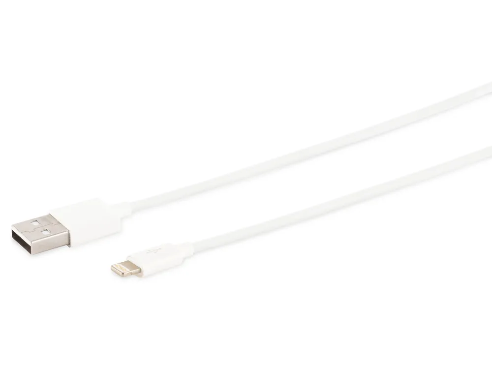 S-IMPULS USB-A Ladekabel, 8-Pin, 2.0, ABS, weiß, 1,5 m