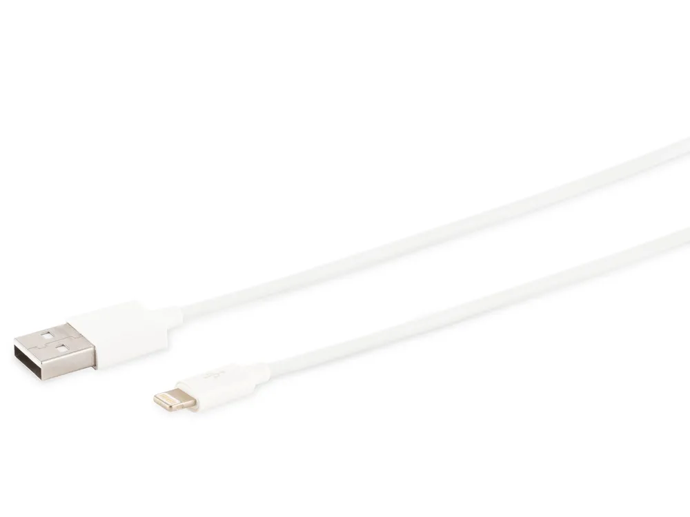 S-IMPULS USB-A Ladekabel, 8-Pin, 2.0, ABS, weiß, 0,5 m