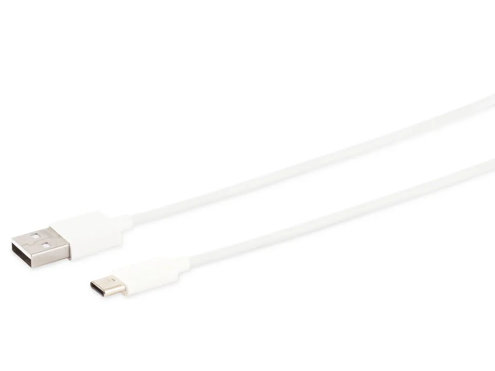 S-IMPULS USB-A Ladekabel, USB-C, 2.0, ABS, weiß, 1,0 m