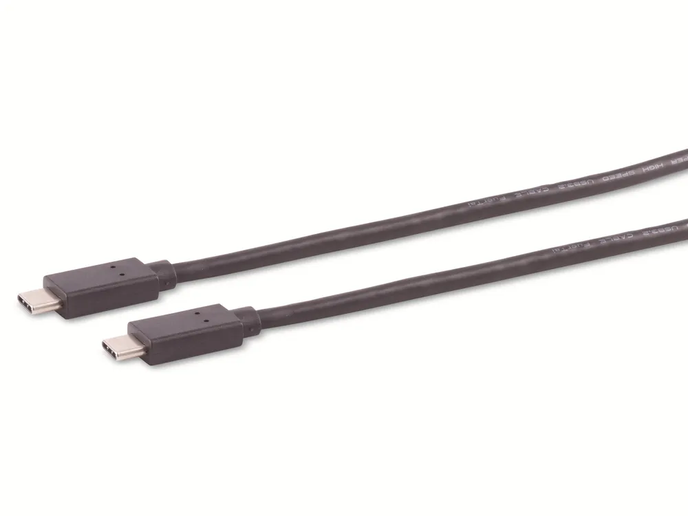 S-IMPULS USB-C Verbindungskabel, 3.2 Gen 2x2, schwarz, 1 m