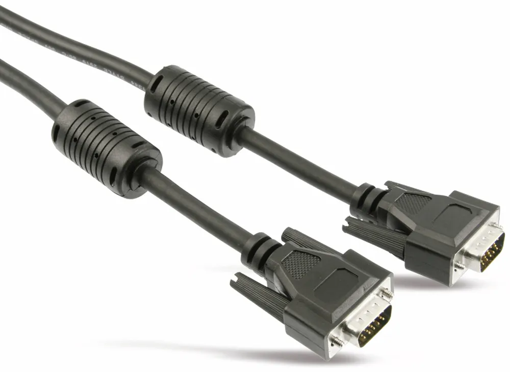 S-IMPULS VGA-Anschlusskabel, Stecker/Stecker 3 m, schwarz
