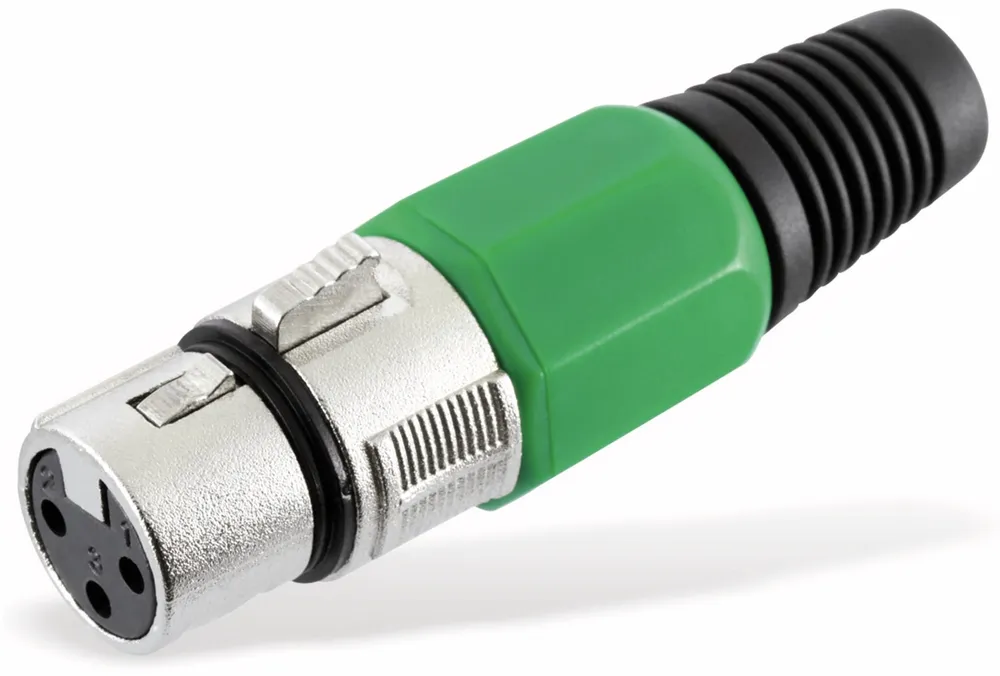 S-IMPULS XLR-Kupplung, 3-polig, grün