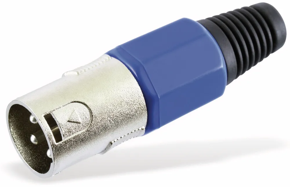 S-IMPULS XLR-Stecker, 3-polig, blau