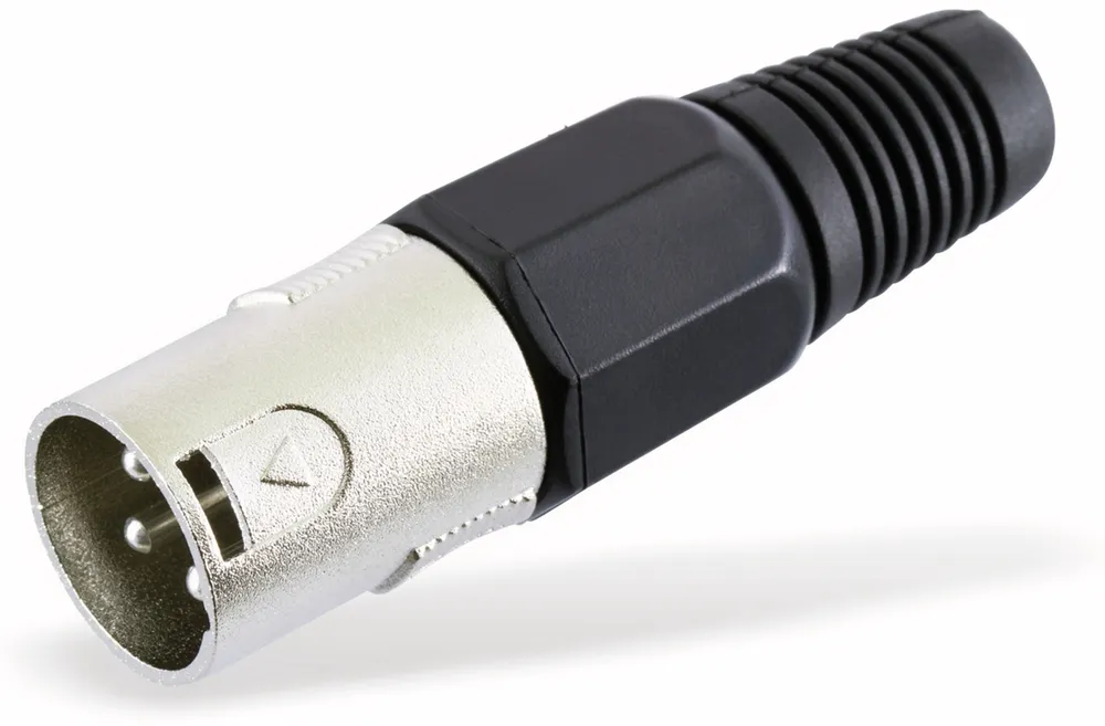 S-IMPULS XLR-Stecker, 3-polig, schwarz