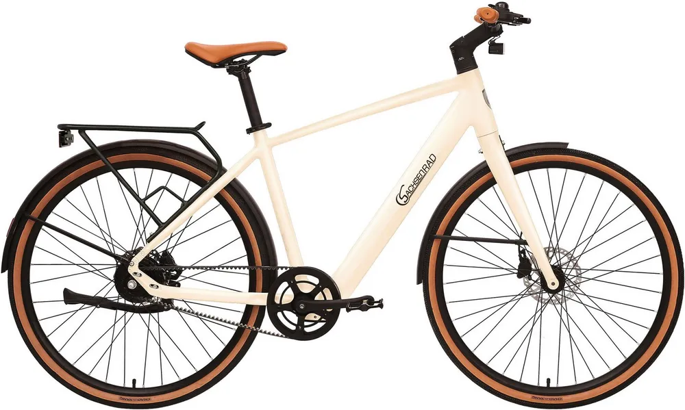 SachsenRAD E-Bike Cityrad C3M Roma II mit intelligenter Unterstützungsstufe, 1 Gang, ohne Schaltung, Heckmotor, 360 Wh, (ohne Gepäckträger und Schutzblech), KI-Unterstützung, Riemenantrieb, Alarmanlage, leichte 16 kg