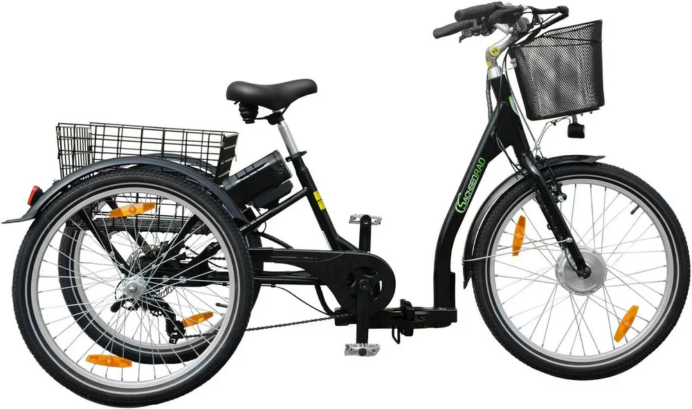 SachsenRAD E-Bike Lastenrad T3A Trio II Faltbar mit Alarmanlage, 7 Gang Shimano, Kettenschaltung, Frontmotor, 468 Wh