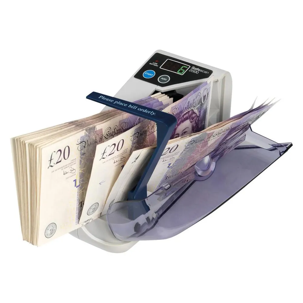 Geldzähler Safescan 2000 3 Ziffern 600 Banknoten/min