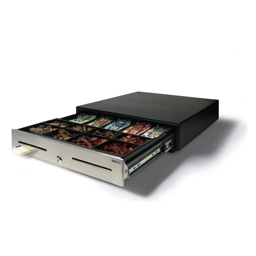 Kassenschublade Safescan HD-4646S Schwarz/Silber 5 Bankschubladen 8 Münzfächer